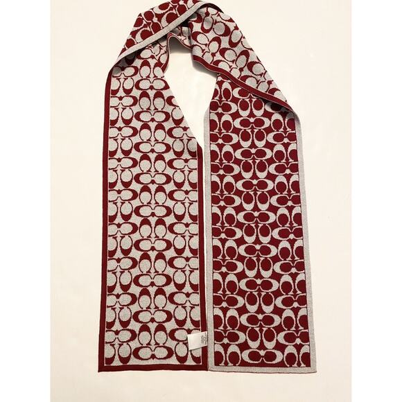 Ladies Women’s COACH Signature Scarf Reversible - Picture 4 of 7